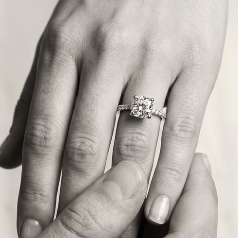 LUMINOUS CUSHION SETTING RING