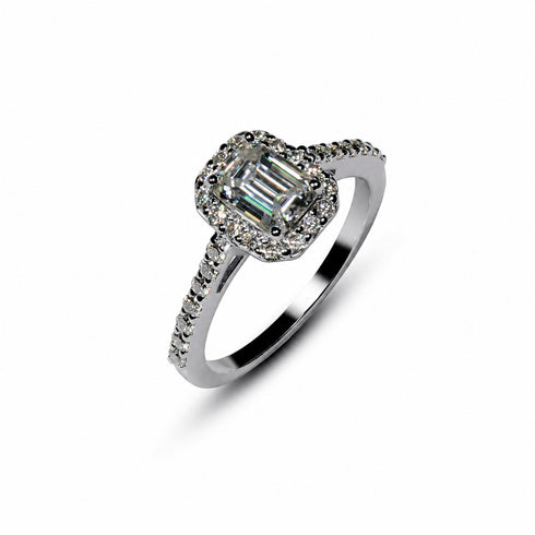 THE AURELIA EMERALD HALO RING