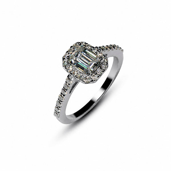 THE AURELIA EMERALD HALO RING