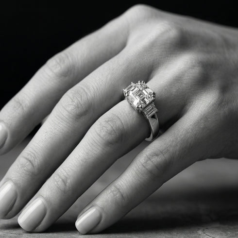 ETERNITY EMERALD CUT RING