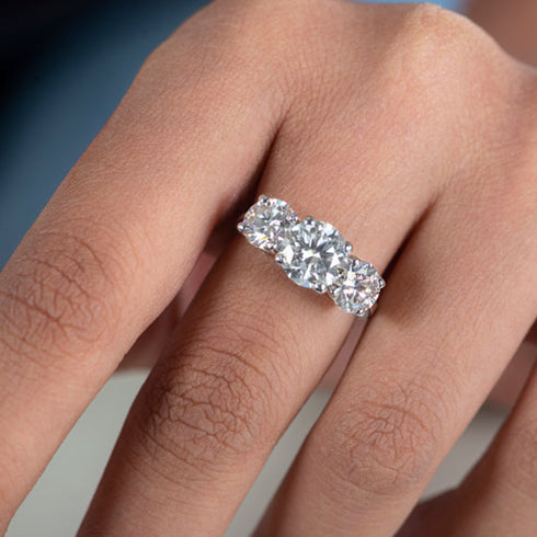 THE NOVA TRIPLE MOISSANITE RING